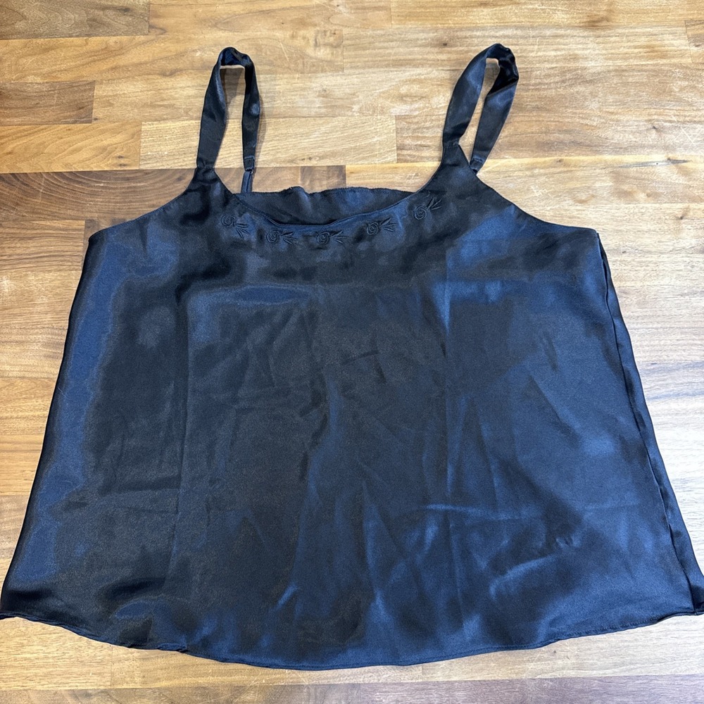 Vintage 90s Y2K Victoria's Secret Silk Cami Camisole Top Sz 2XL Lingerie A00025